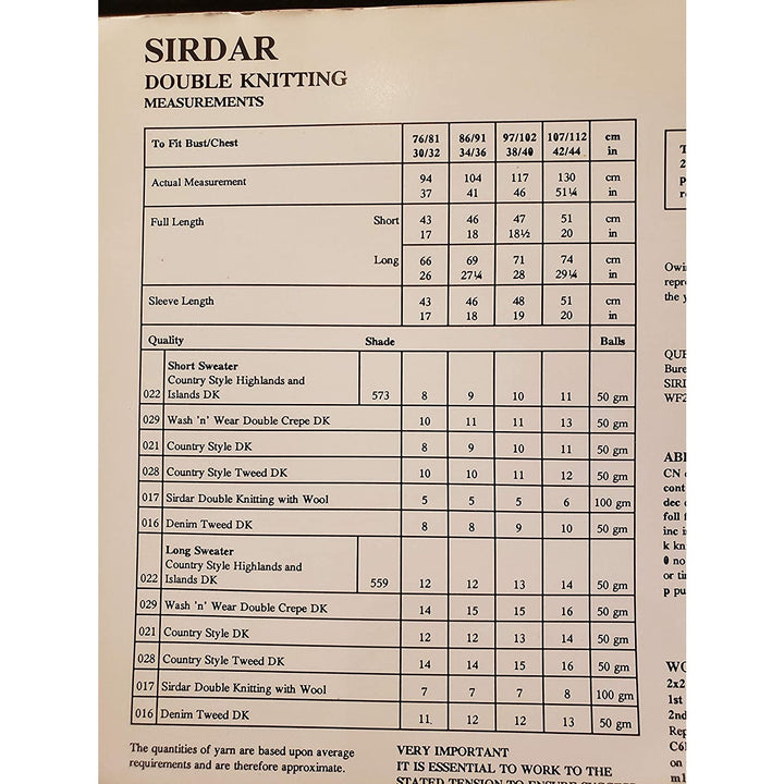 New Sirdar 5368 Country Style Highlands Island His Her Pullover Sweater Pattern