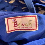 Belvah Adorable Blue White Ruffled Polka Dot Magnet Closure Small Handbag Purse