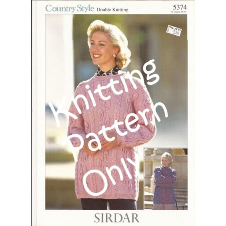 New Sirdar 5374 Country Style Double Knitting Ladies Pullover Knitting Pattern