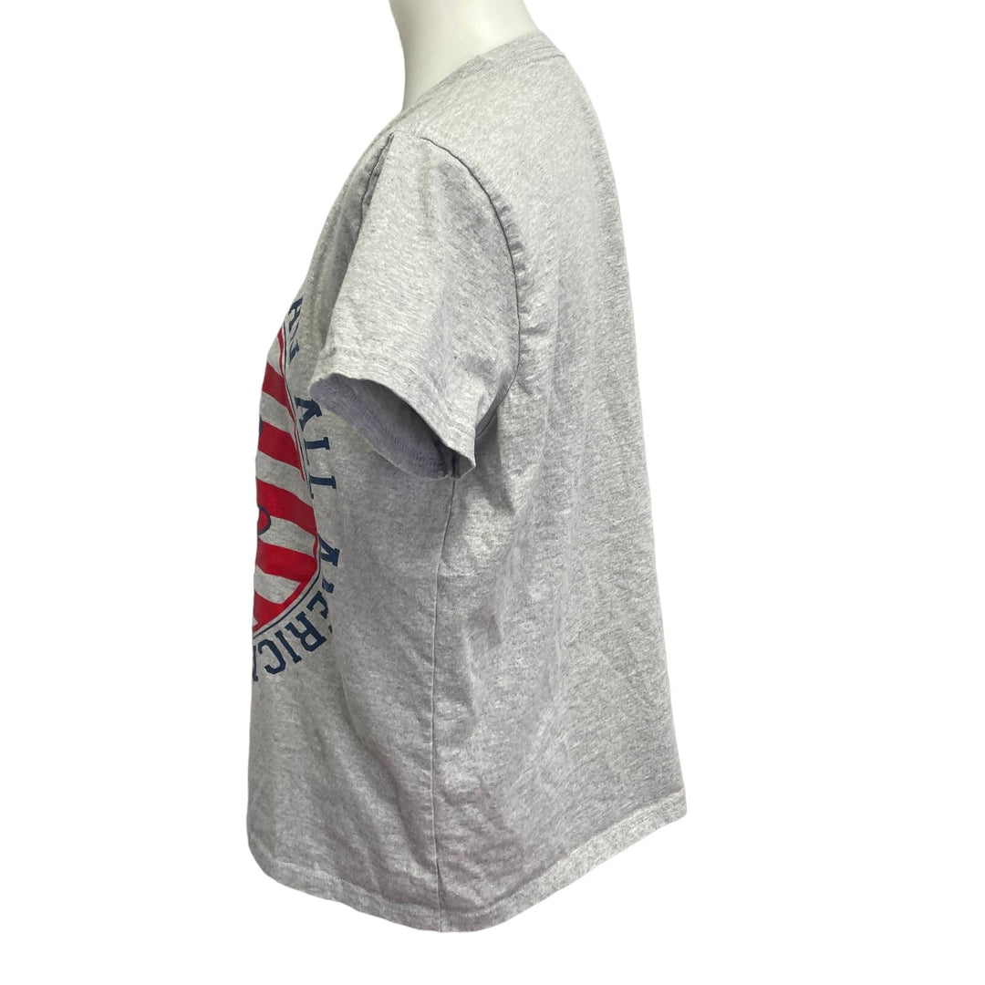 Disney Womens Large Minnie Mouse All American Short Sleeve Cotton Blend Tee