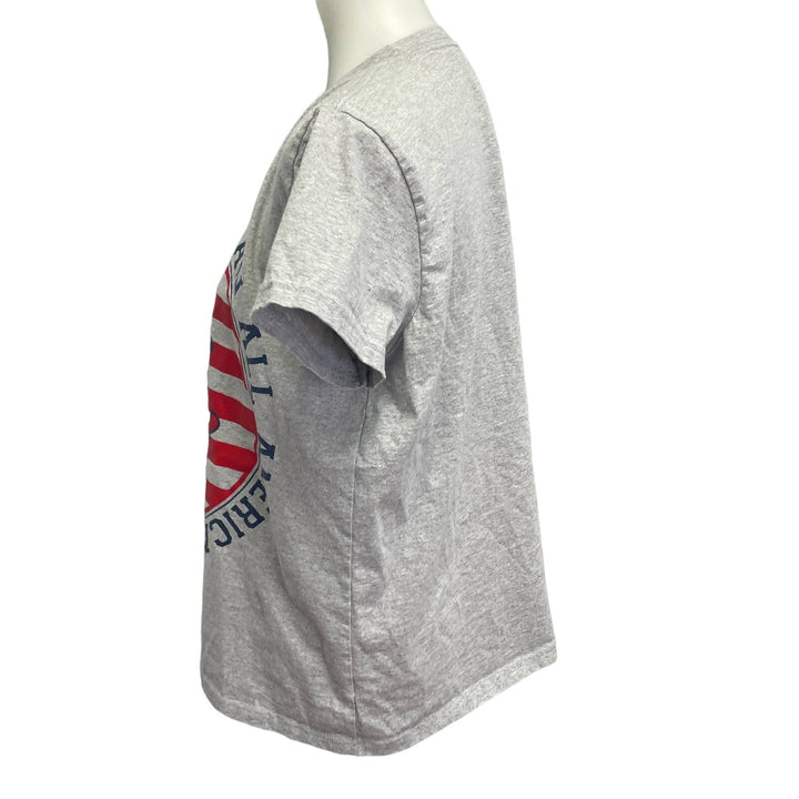 Disney Womens Large Minnie Mouse All American Short Sleeve Cotton Blend Tee