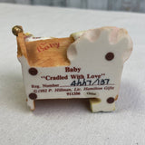 Vintage 1992 Cherished Teddies 911356 Baby Cradled With Love Bear Figurine