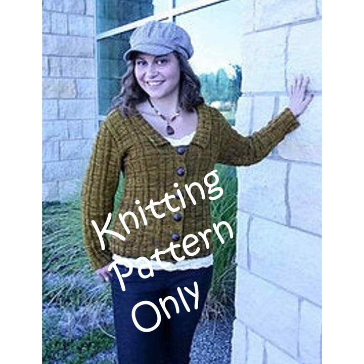 New Fiber Trends FT466 Berkeley Square Cardigan Sweater Knitting Pattern