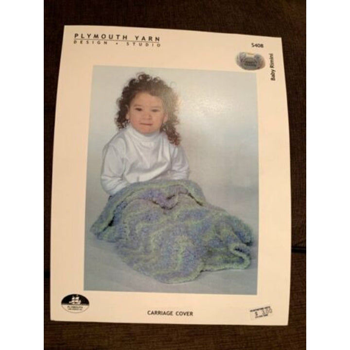 New Plymouth Yarn Design Studio S408 Baby Rimini Carriage Cover Blanket Pattern