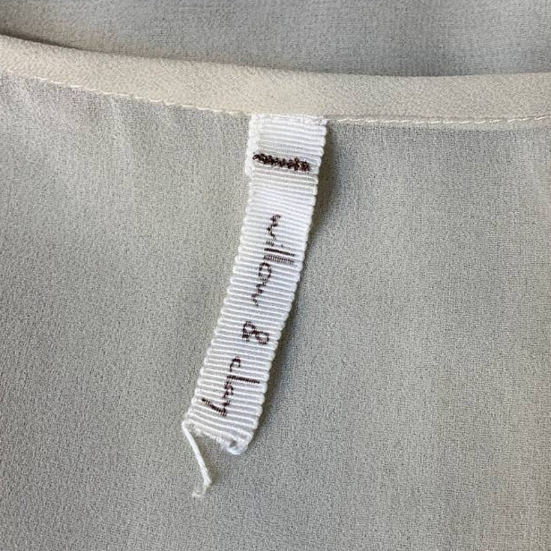 Willow &amp; Clay Womens Medium Sheer Sleeveless Silver Beaded Ivory Dressy Tank Top