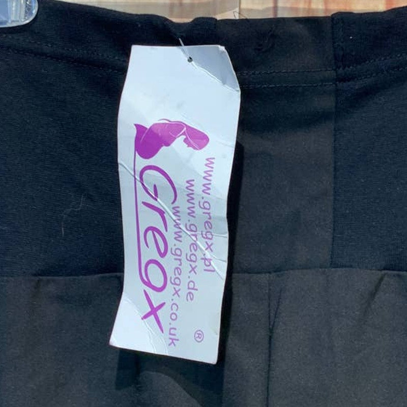 New Gregx Size 8 Stretch Belly Panel Long Black Career Maternity Pants