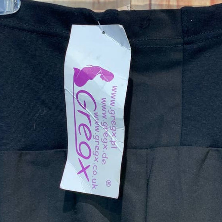 New Gregx Size 8 Stretch Belly Panel Long Black Career Maternity Pants