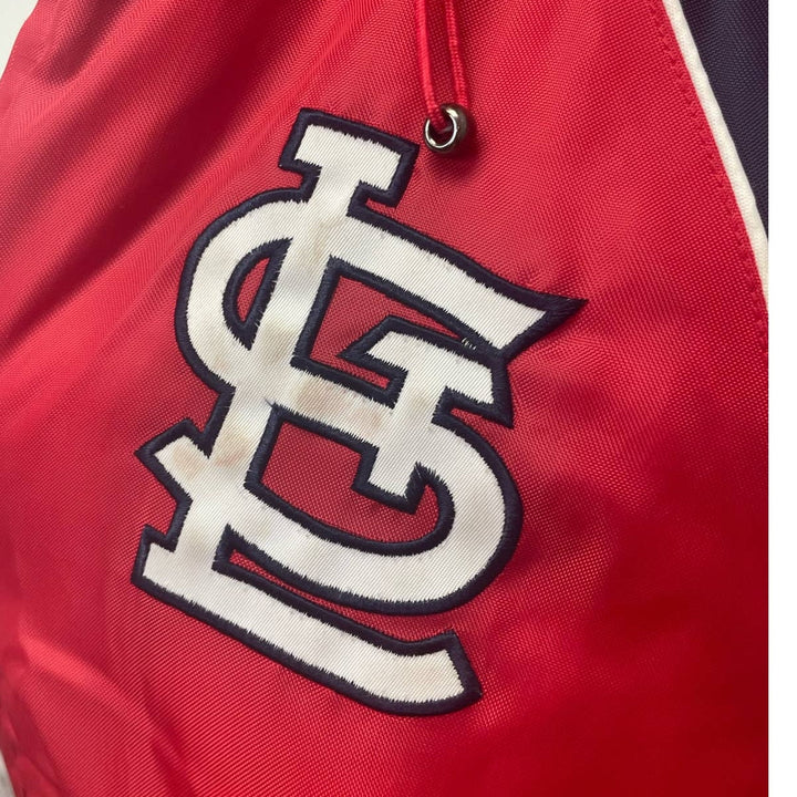 MLB St Louis Cardinals Baseball Mens XL Full Zip Up Hooded Warm Coat W Repairs