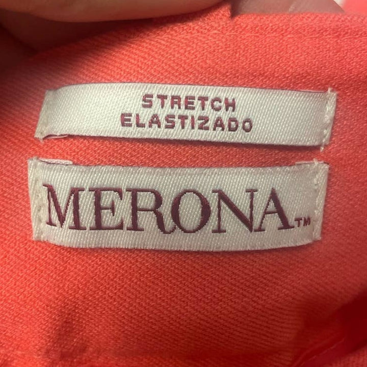 Merona Womens Size 2 Modern Stretch Cotton Blend Wide Wasitband Low RIse Pants