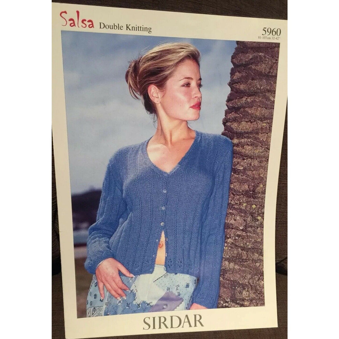 New Sirdar 5960 Salsa Ladies DK Double Knitting Cardigan Sweater Pattern