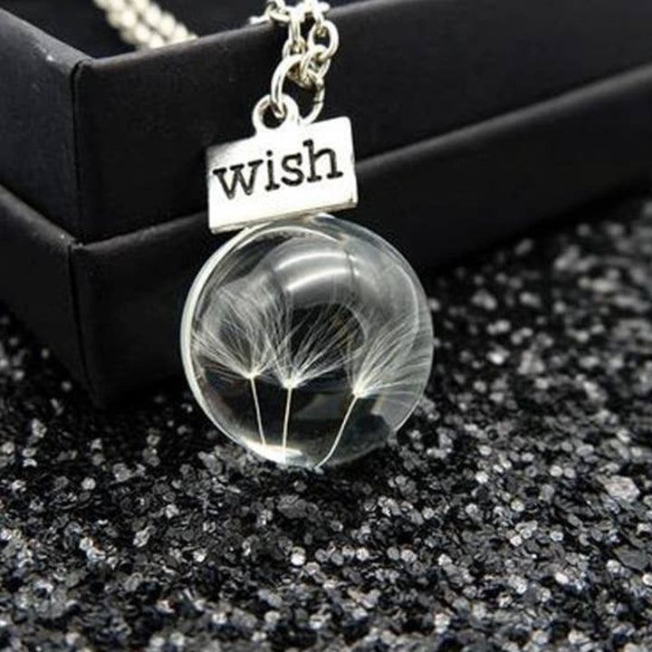 New Hand Printed Small Make A Wish Dandelion Short Sleeve Tee w Bonus Necklace