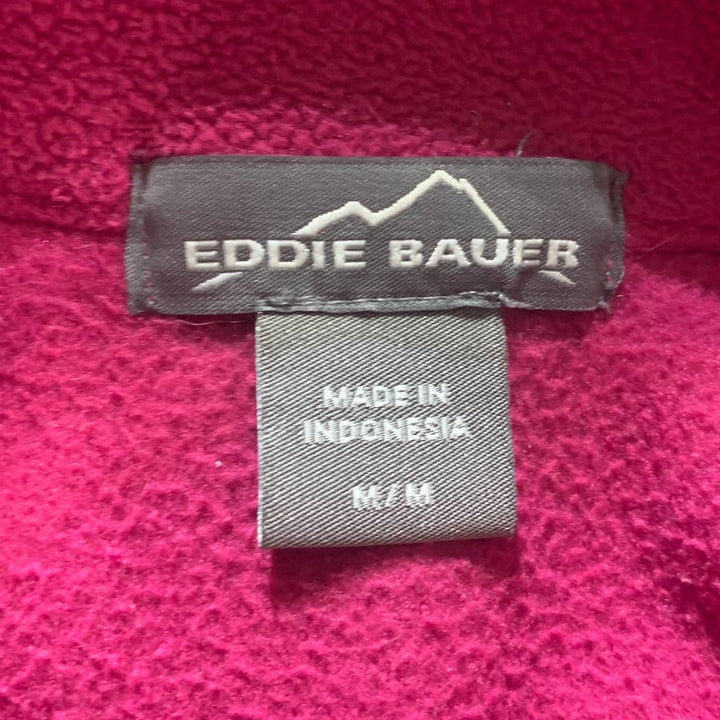 Eddie Bauer Womens Medium Half Zip Long Sleeve Polyester Fleece Pullover Top