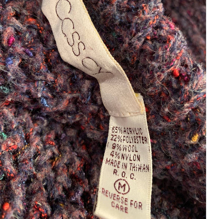 Csscy Medium Modern Cap Sleeve Almost Open Sides Acrylic Blend Purple Sweater
