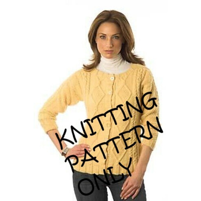 New Plymouth Yarn Co Design Studio N037 Cabled Cardigan Sweater Knitting Pattern
