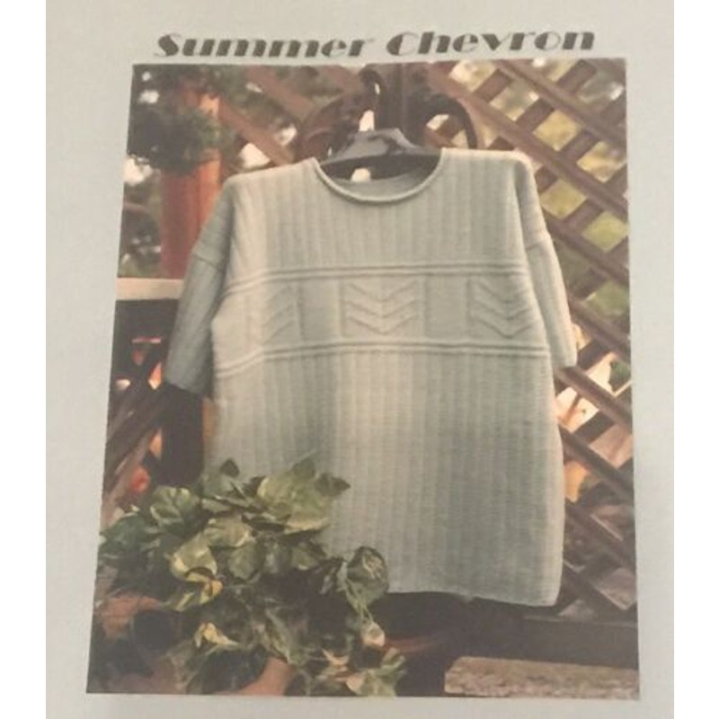 New Sarah James WS115 Summer Chevron Pullover Sweater Knitting Pattern