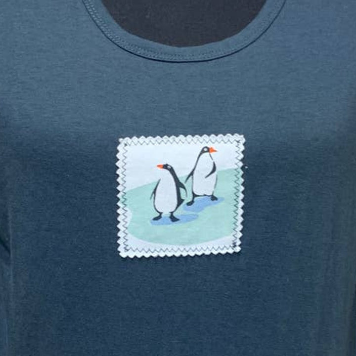Munki Munki XL Penguin Pair Long Sleeve Crew Neck PolyCotton Blend Tee