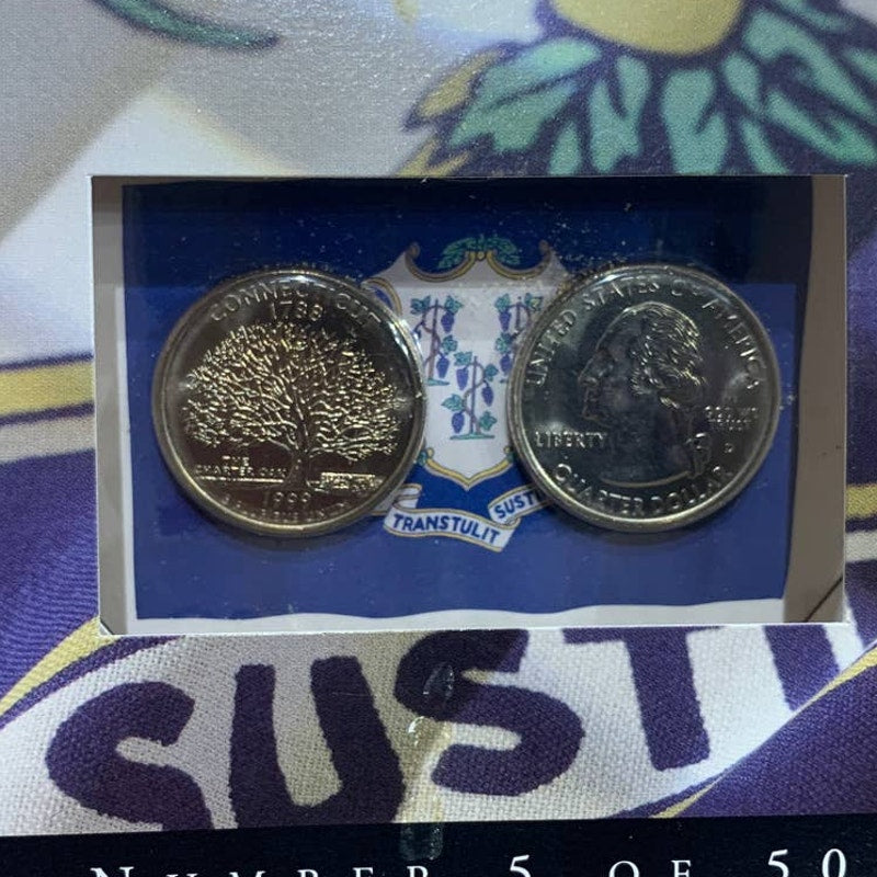 Sealed Connecticut Quarter Dollar Numbered Coin Set 5 of 50