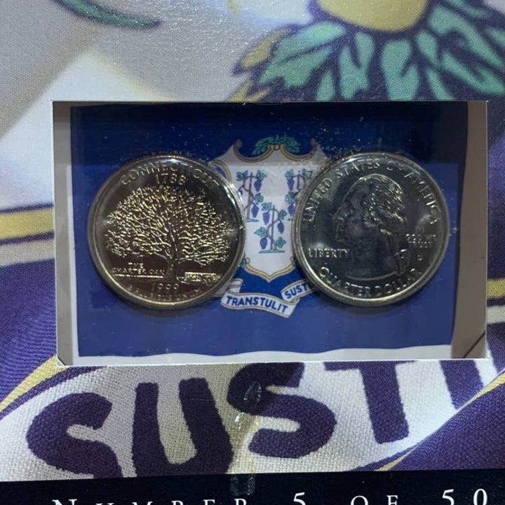 Sealed Connecticut Quarter Dollar Numbered Coin Set 5 of 50