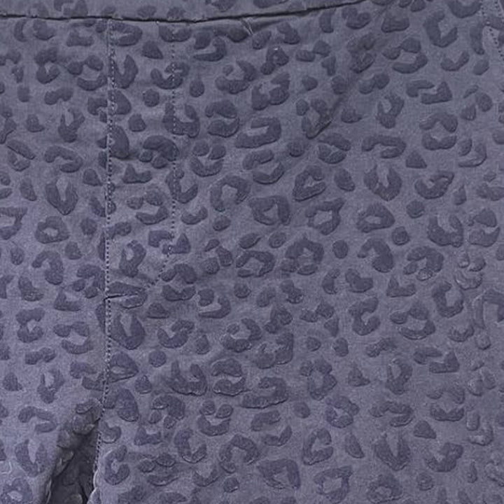 Isaac Mizrahi Live Womens Plus Size 28W Cotton Blend Flocked Leopard Spot Pants