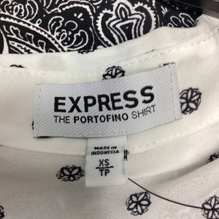 New Express XS The Portofino Shirt Sleeveless Button Down Polyester Collared Top