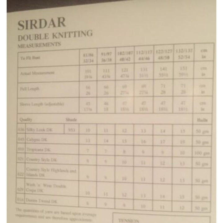 New Sirdar 5567 Silky Look Double Knitting DK Cardigan Sweater Top Pattern