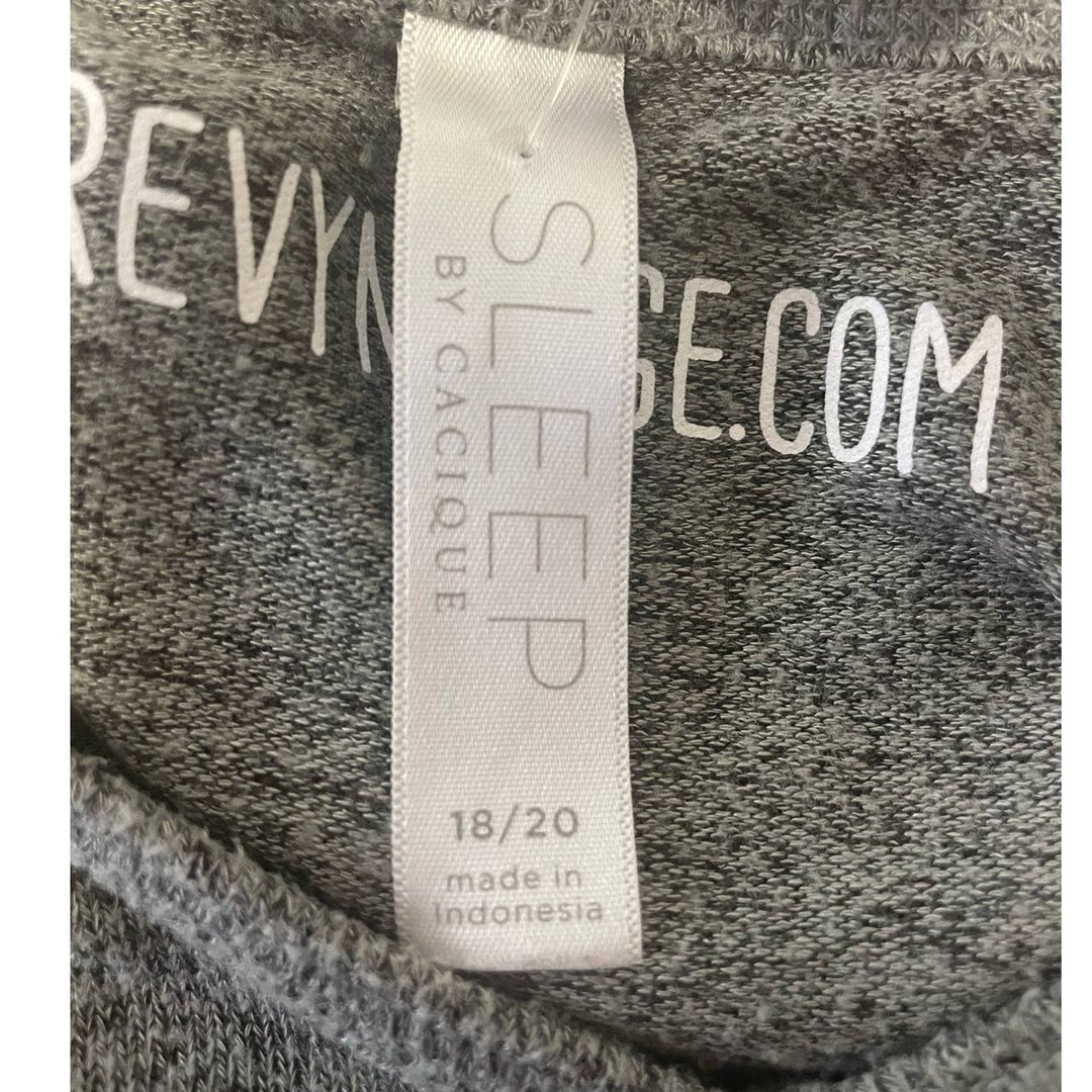 Sleep by Cacique Womens 18/20 Long Sleeve Nice Naughty Christmas VNeck Shirt