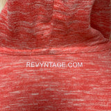 Hand Printed Upcycled Womens Small Cardinal Long Sleeve Full Zip Hoodie Jacket