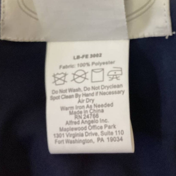 New Alfred Angelo Size 14 Navy Blue Sequined Fully Lined Sleeveless Formal Top