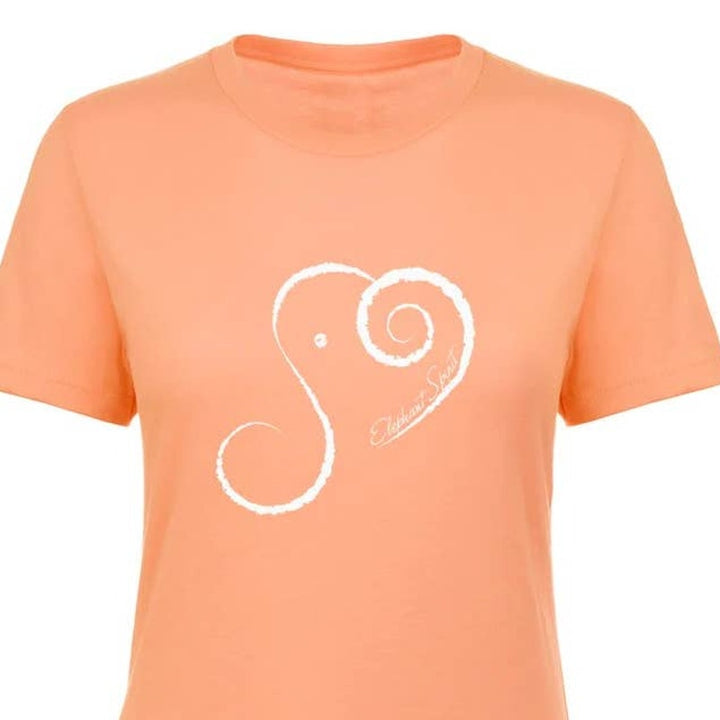 New Hand Printed Blue Elephant Spirit Cotton Blend V-Neck Short Sleeve T-Shirt