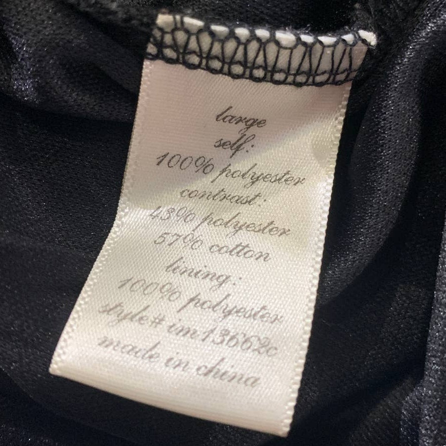 Tini Lili Large Strapless Chevron Zig Zag Hi Low Flowy Lined Formal Dress
