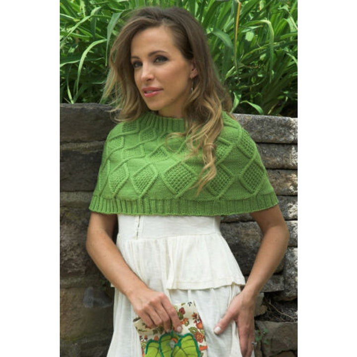 New 2013 Plymouth Yarn Design 2646 Ladies Diamond Moss Poncho Knitting Pattern