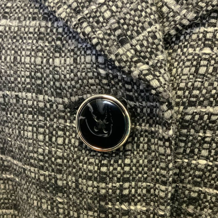 Jones New York Signature Medium Wool Blend Belted Buttoned Career Blazer Jacket