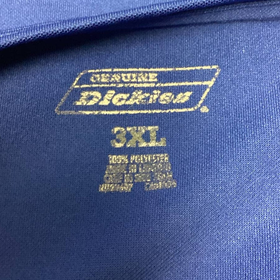 Dickies Mens 3XL Royal Blue Long Sleeve Polyester Crew Neck Tee Shirt w Pocket