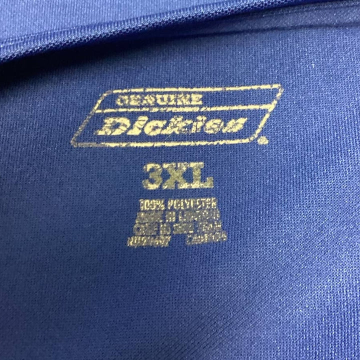 Dickies Mens 3XL Royal Blue Long Sleeve Polyester Crew Neck Tee Shirt w Pocket