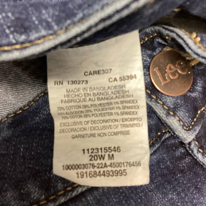 Lee 20W Regular Fit Bermuda Mid Rise Denim Blue Jean Stretch Cotton Blend Shorts