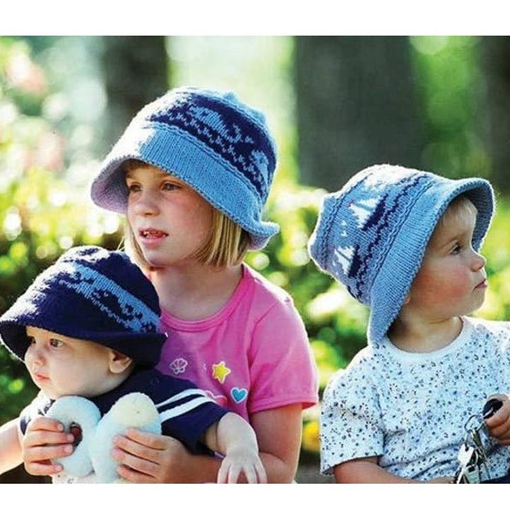 New Fiber Trends CH-5 Whales &amp; Sails Child Boat Hat Cap Knitting Pattern