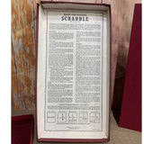Vintage 1953 Scrabble Game Board Wooden Letter Trays Box and 97 Tiles
