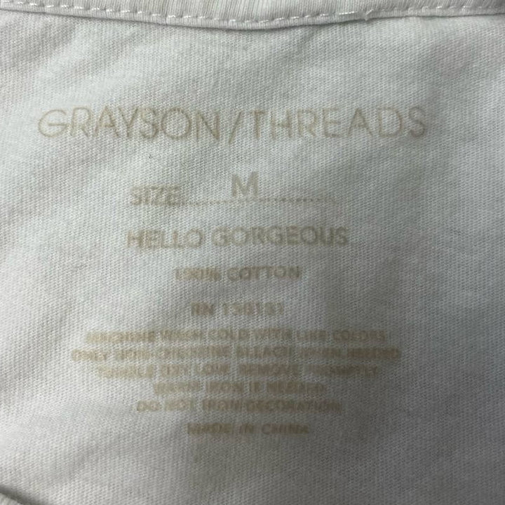 Grayson Threads Womens Medium California Golden Coast Cotton Short Sleeve Tee