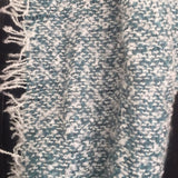 3 Blue Purple Green Infinity Silk Screen Print & Knit Warm Winter Scarves Lot