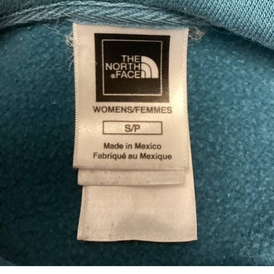 The North Face Womens Small Long Sleeve Cotton Blend Pocket Sweatshirt Hoodie