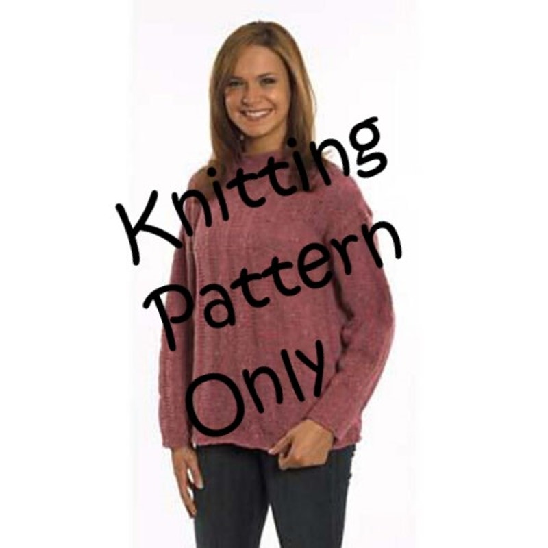 New 2006 Plymouth P624 Plymouth Tweed Ribbed Pullover Sweater Knitting Pattern
