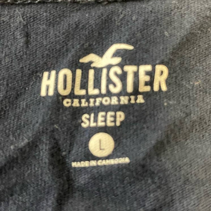 Hollister Womens Large Long Sleeve Crew Neck Cotton Sleep Wear Tee Shirt