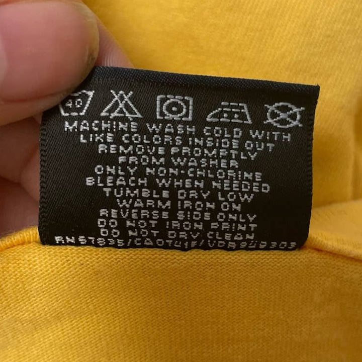 Nautica Mens XXL 100% Cotton Yellow Short Sleeve Crew Neck Sailboat Tee Shirt