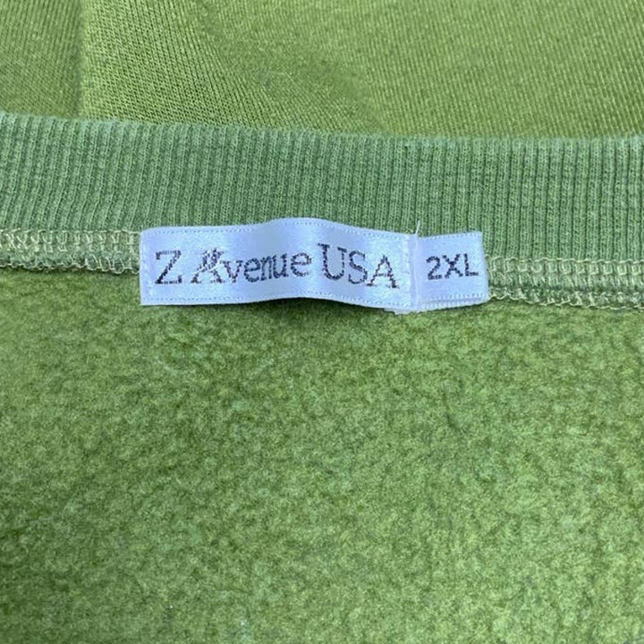 Z Avenue USA 2XL Long Sleeve Super Soft Raglan Crew Neck Sweatshirt w Pockets