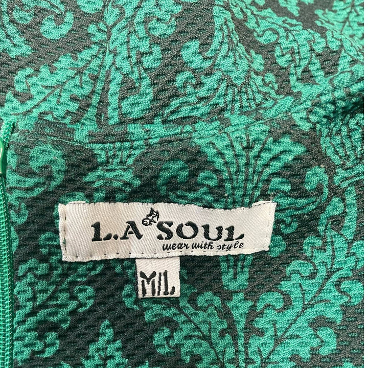LA Soul Medium M/L PolyCotton Sleeveless Fit &amp; Flare Tapestry Knee Length Dress