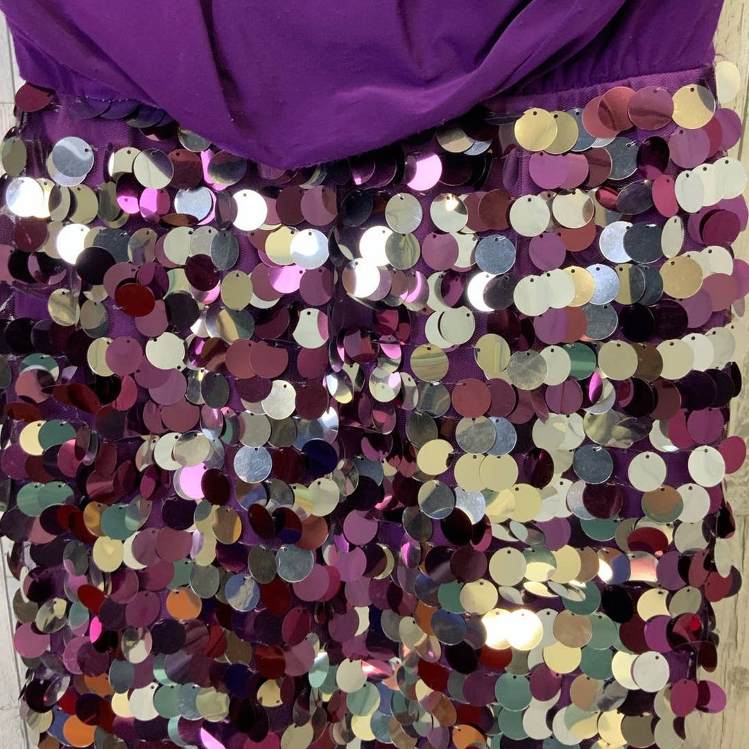 As U Wish Womens Small Strapless Shiny Sequin Short Polyester Blend Party Dress