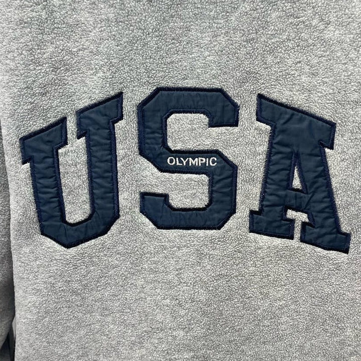 Reversible USA Olympic Mens LT Large Tall Full Zip Hooded Windbreaker Jacket