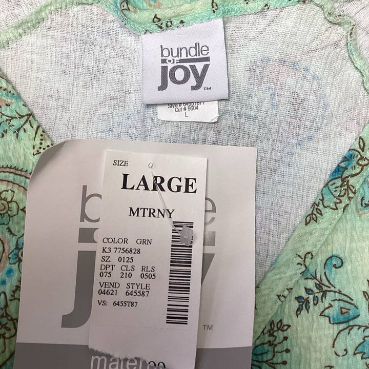 New Bundle of Joy Large Maternity PolyCotton Blend Sleeveless Deep V Blouse Top