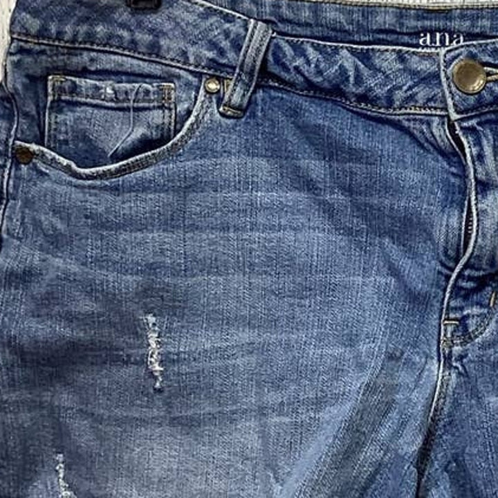 ANA Womens Plus Size 16 Stretch Cotton Blend Distressed Cutoff Denim Jean Shorts