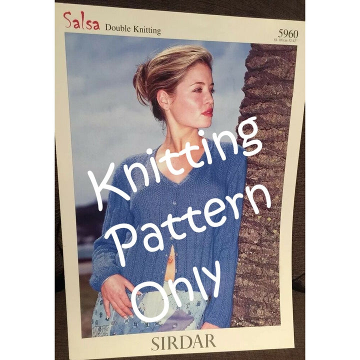 New Sirdar 5960 Salsa Ladies DK Double Knitting Cardigan Sweater Pattern